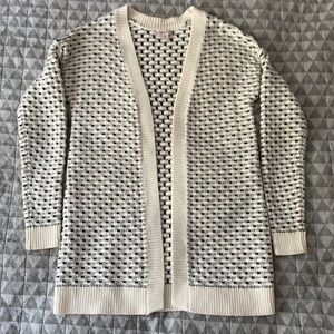 Merona Black and White Knit Cardigan Sweater Size S
